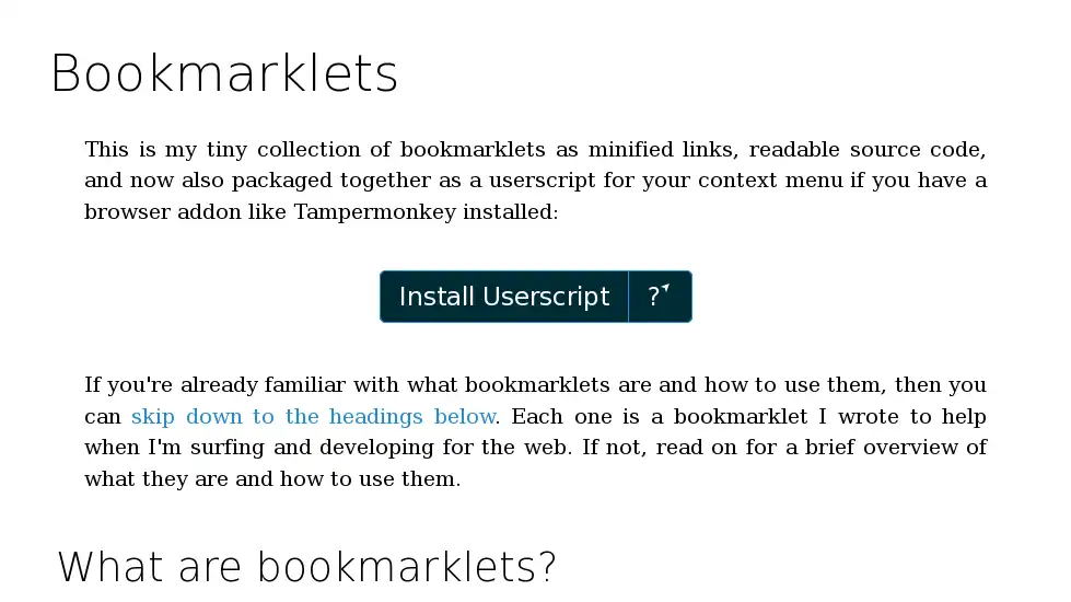 Bookmarklets